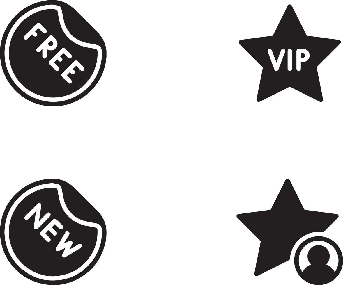 VIP star vote man plus sign mark icon vector