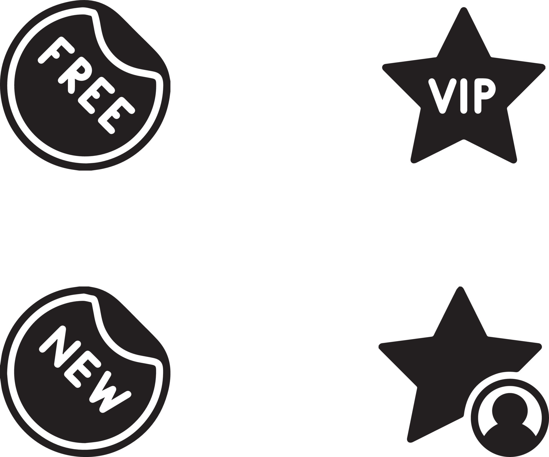 Vip Star Vote Man Plus Sign Mark Icon Vector Art At Vecteezy