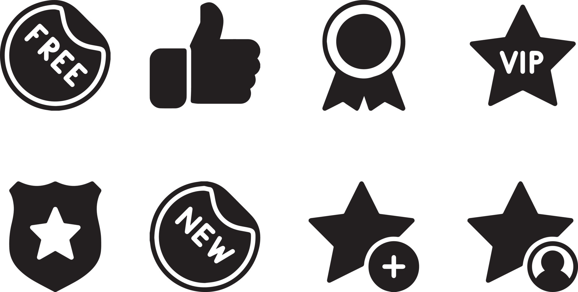 Vip Star Vote Man Plus Sign Mark Icon Vector Art At Vecteezy
