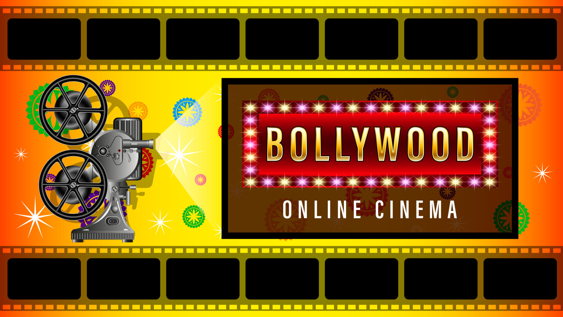 Bollywood Online Cinema film background 4917115 Vector Art at Vecteezy