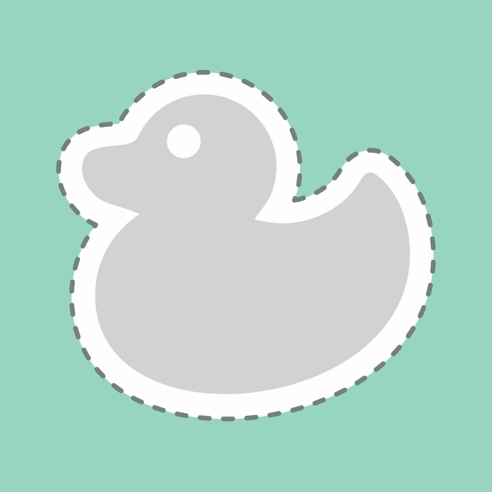 Sticker Duck Line Cut vector