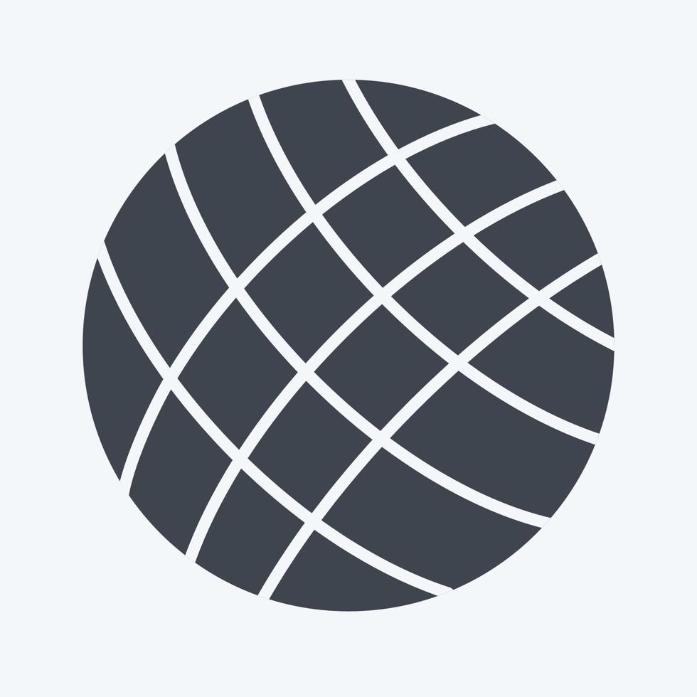 Wool Ball Icon in trendy glyph style isolated on soft blue background vector