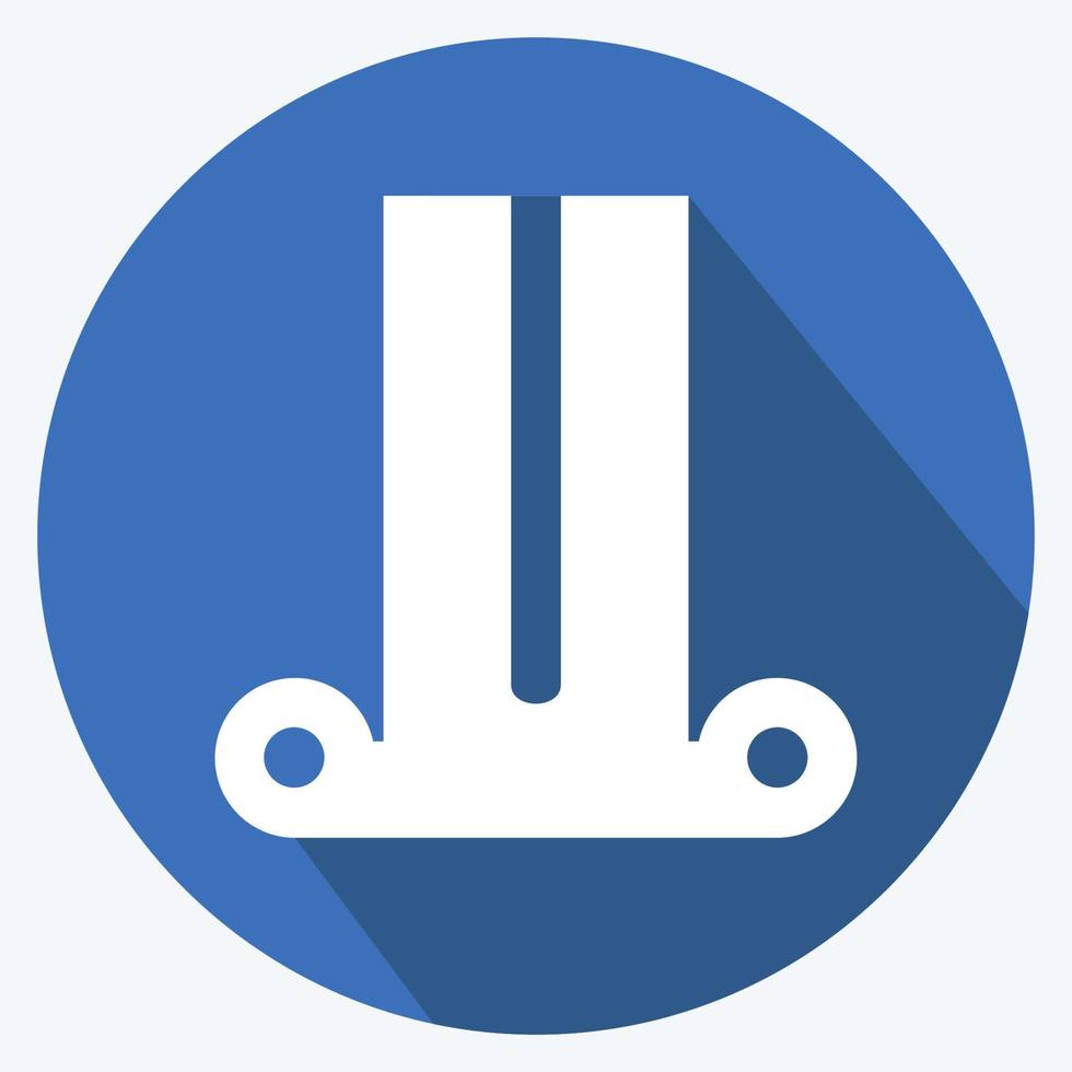 columna de iconos - estilo de sombra larga vector