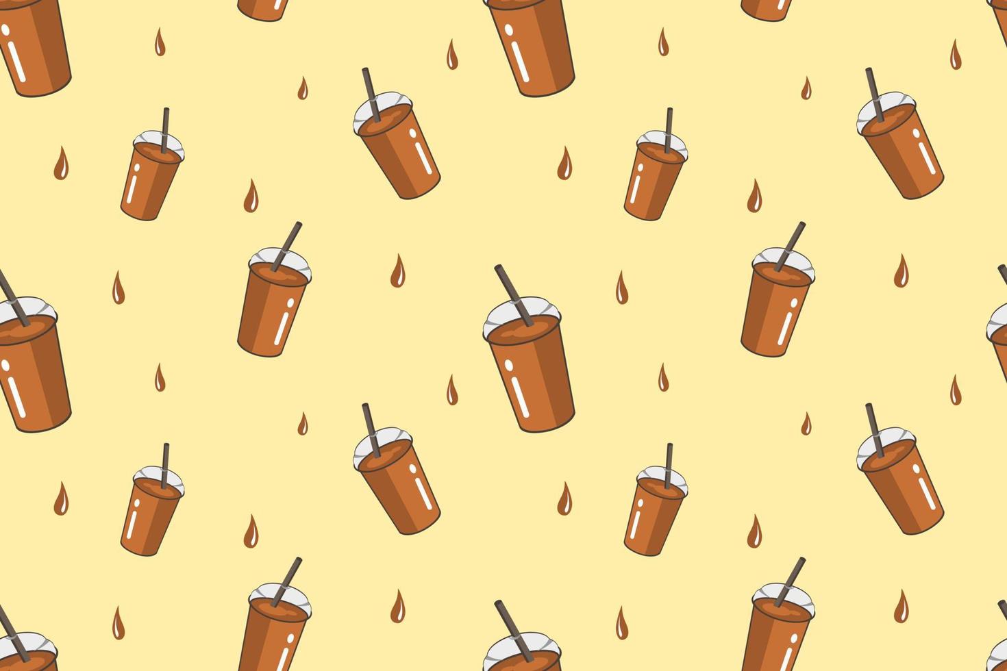 Chocolate Cup Drink Seamless Pattern Design vector