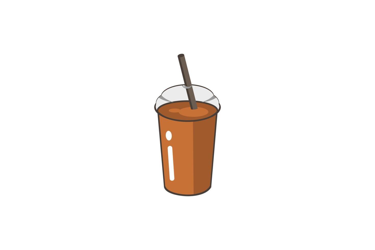 Chocolate Drink Vector Art Flat Illustration on White Background