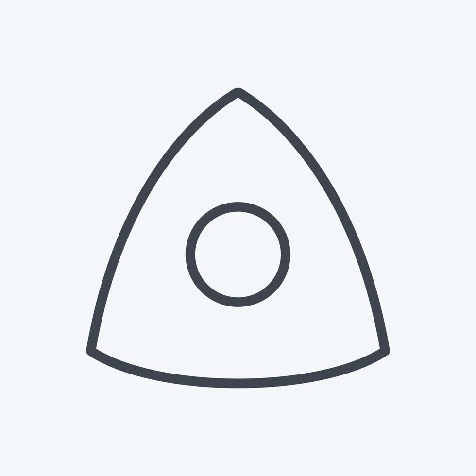 Tailor's Chalk Icon in trendy line style isolated on soft blue background vector