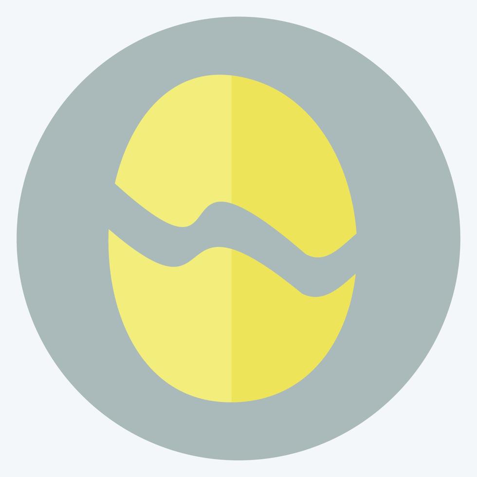 Egg Icon in trendy flat style isolated on soft blue background vector