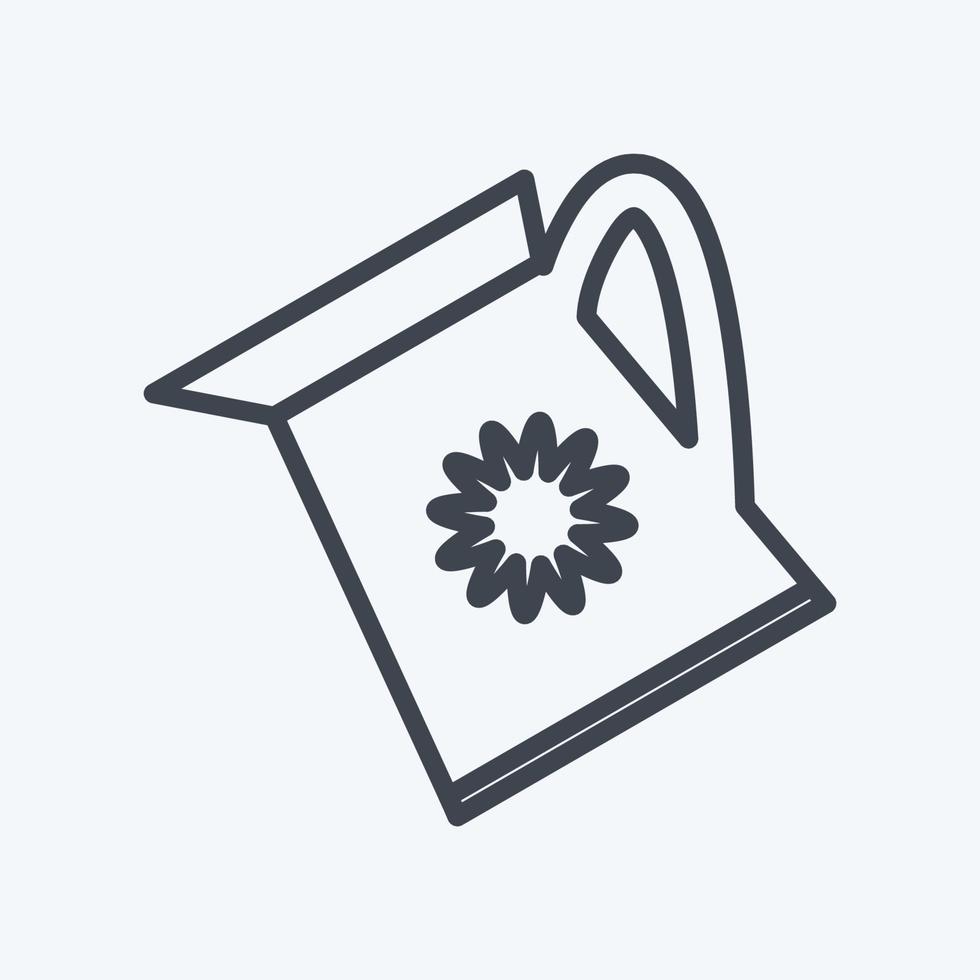 Watering Plants Icon in trendy line style isolated on soft blue background vector