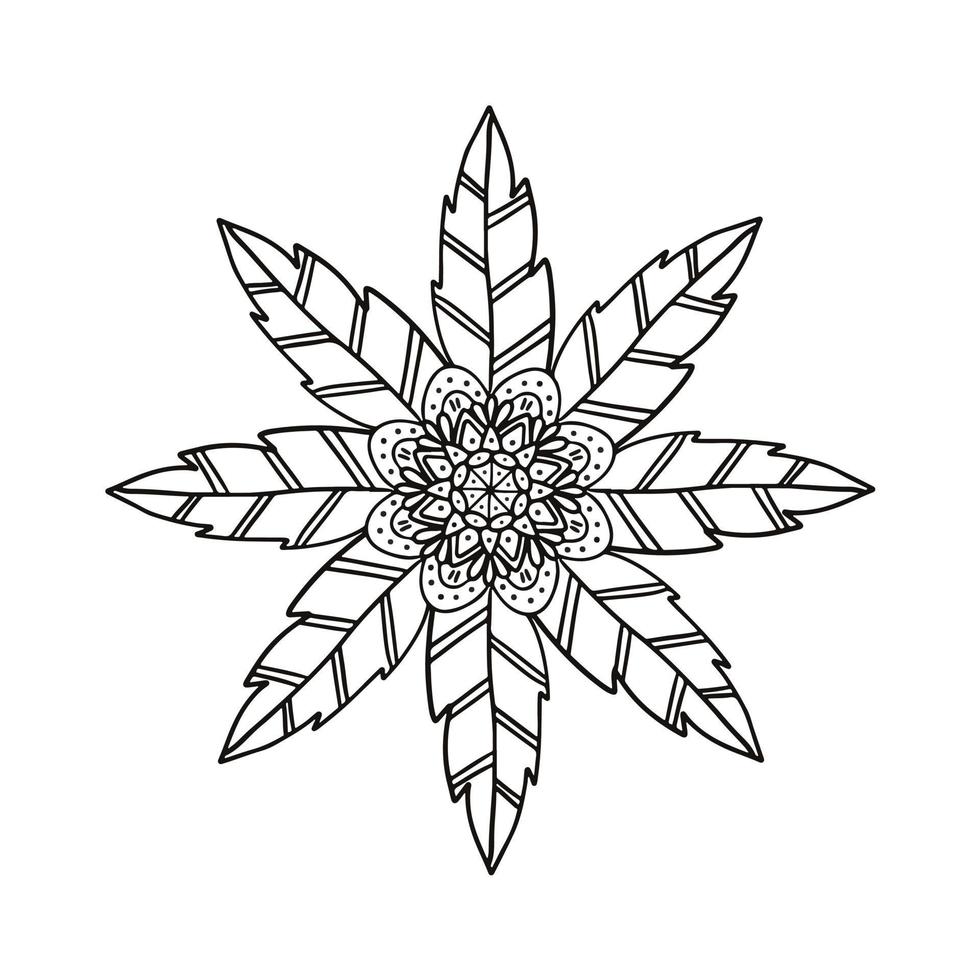 Cozy geometric mandala background. Beautiful circular decorative ornament isolated on white backdrop. vector