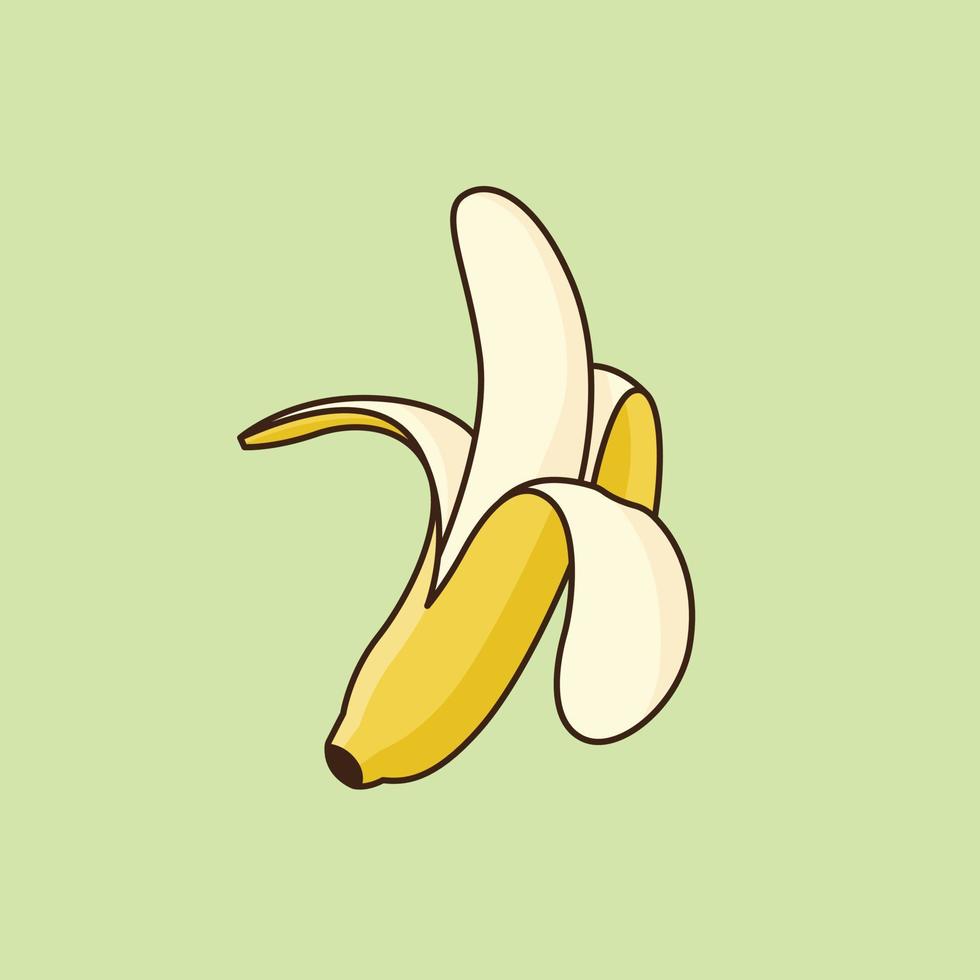 vector plano de fruta de plátano