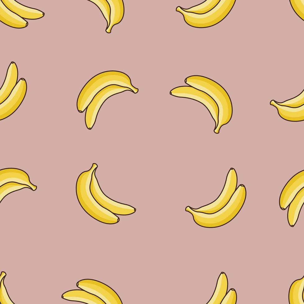 Pattern Banana Fruit Flat Vector