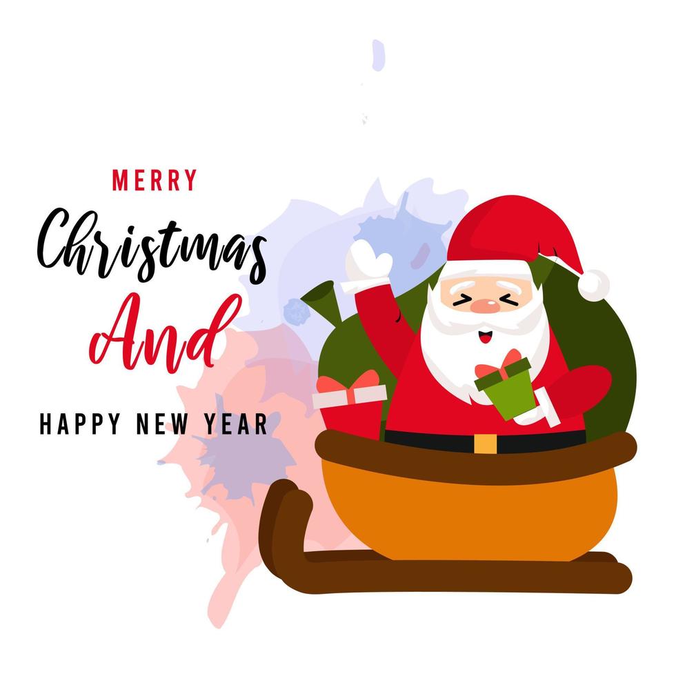 christmas and happy new year vector illustration