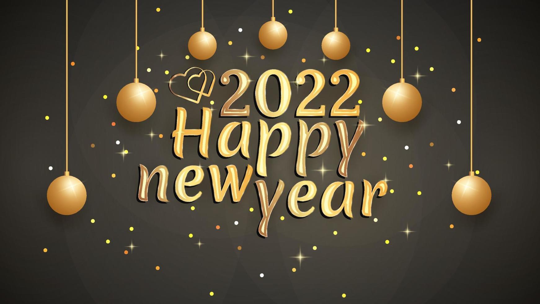 Happy new year 2022 background with golden texture vector