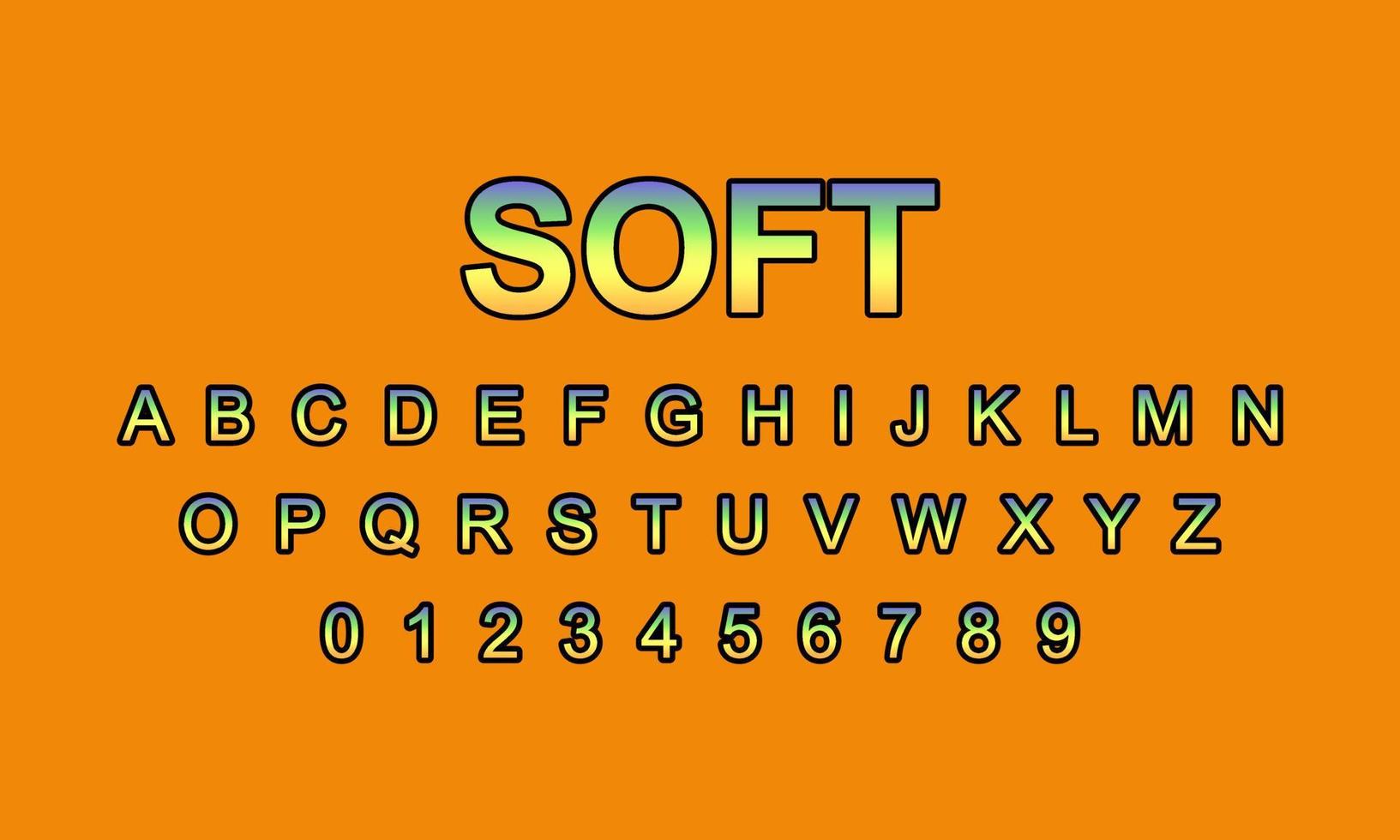 soft style editable text effect vector