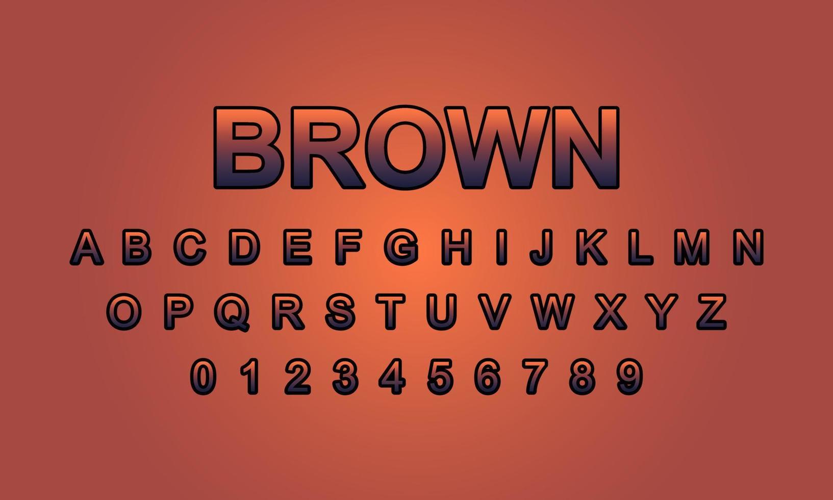 brown style editable text effect vector