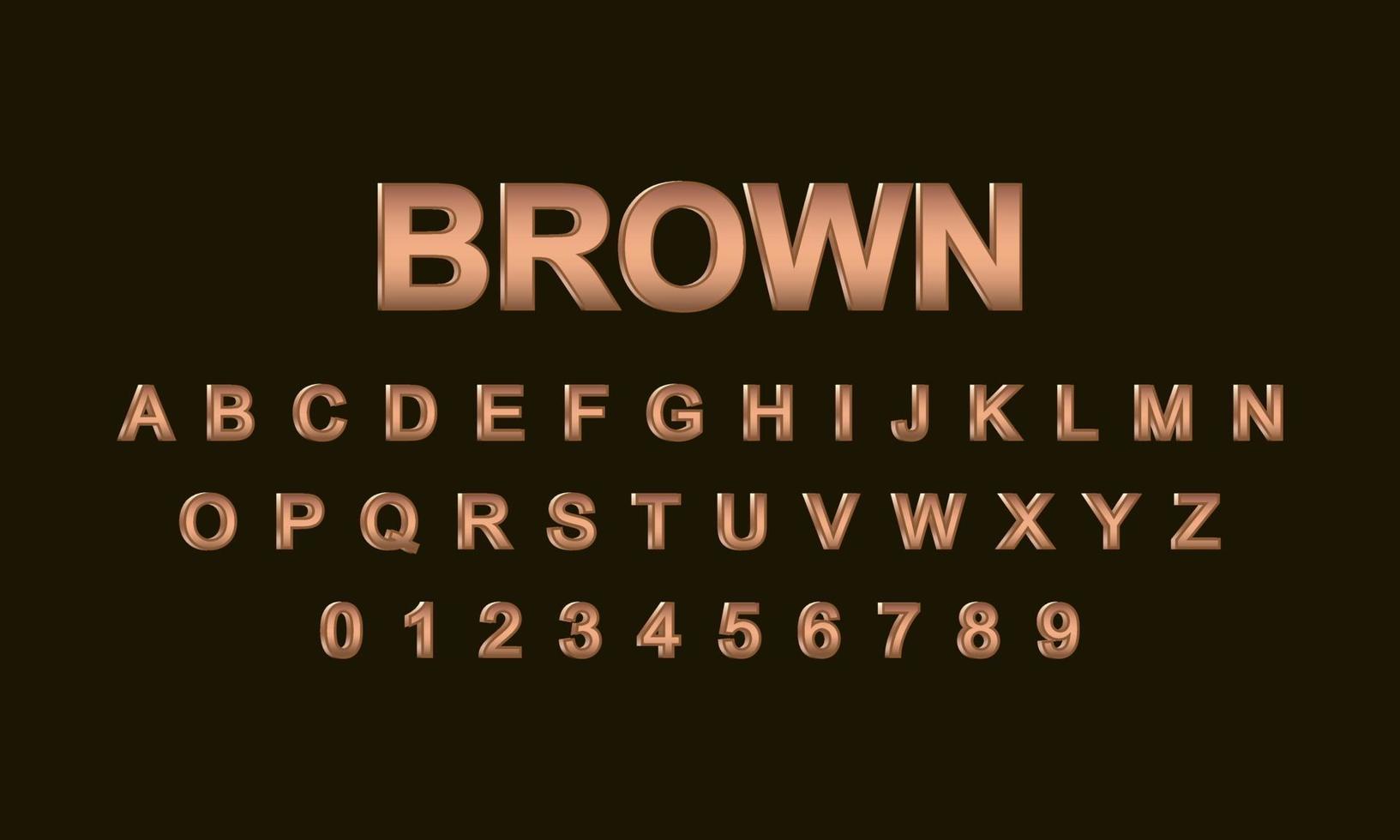 brown style editable text effect vector