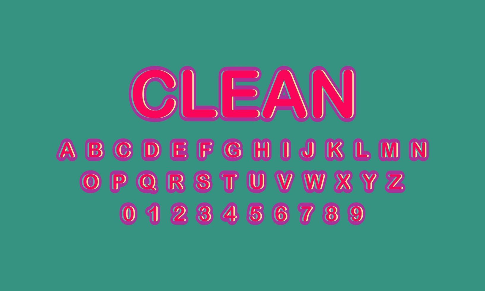 clean style editable text effect vector