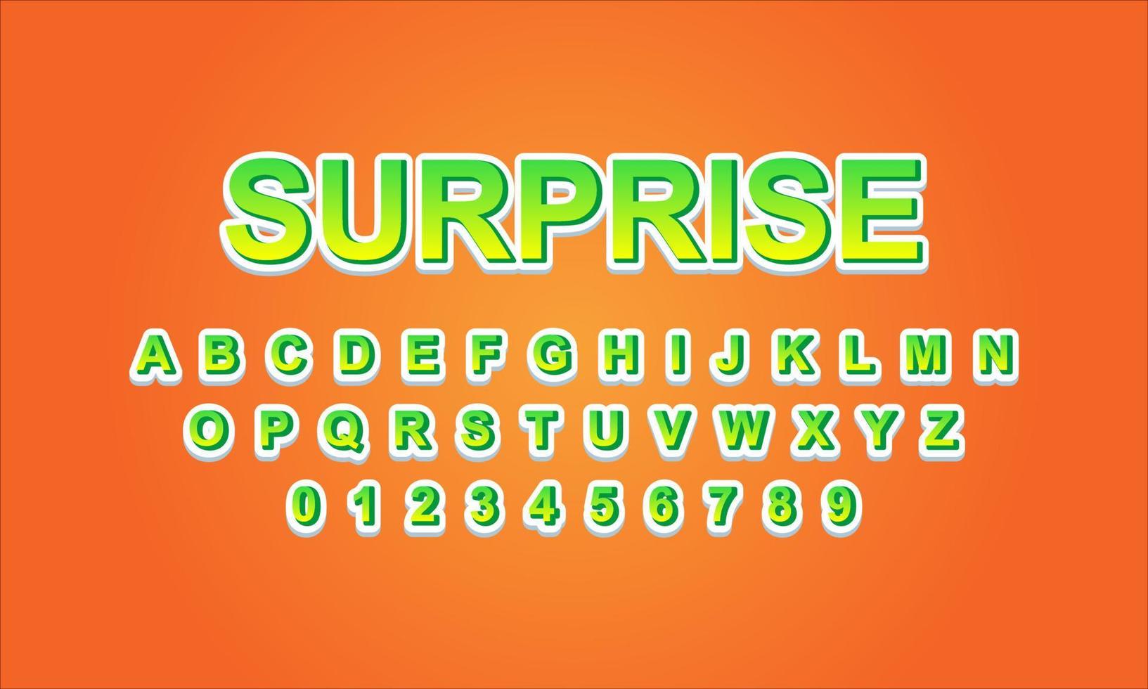 surprise style editable text effect vector