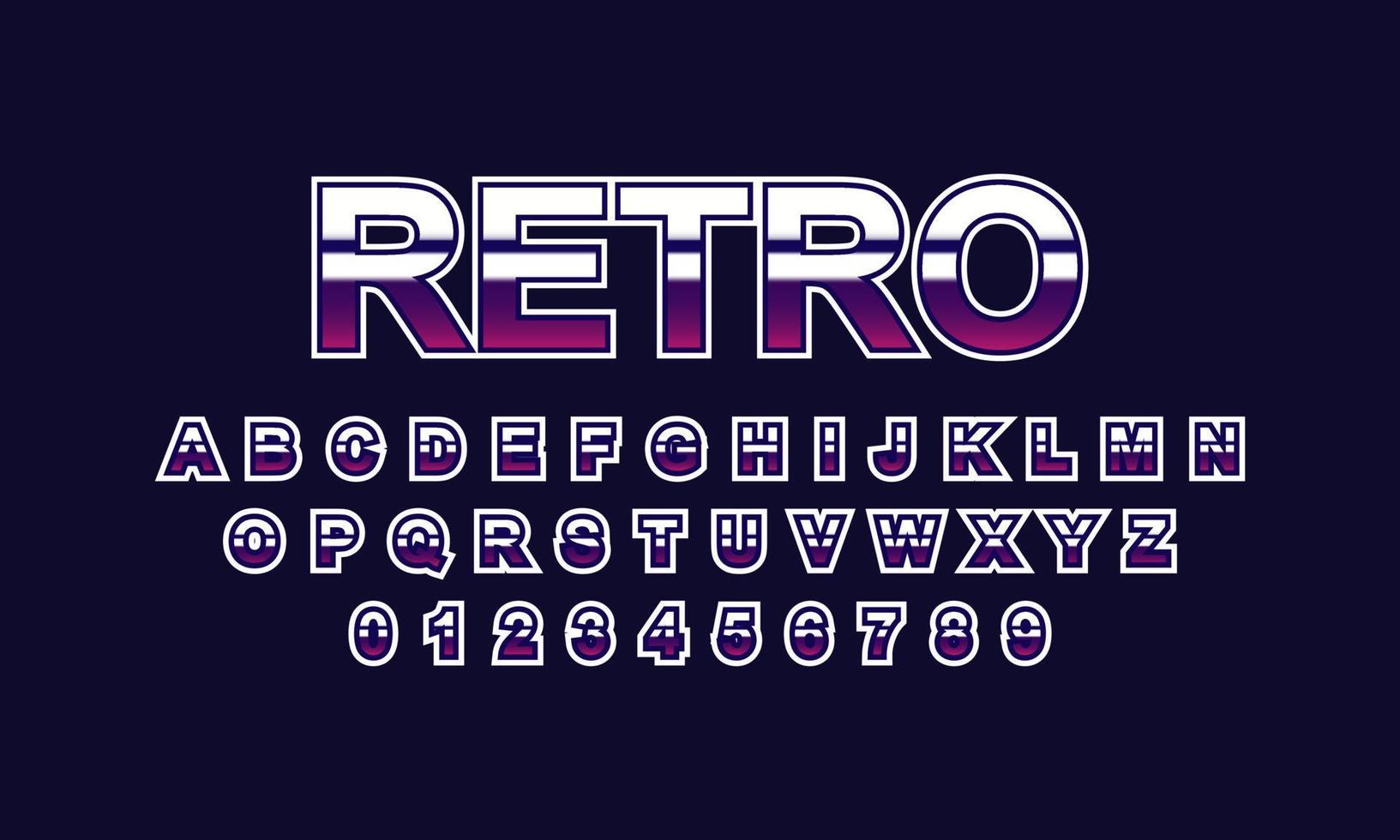 efecto de texto editable de estilo retro vector