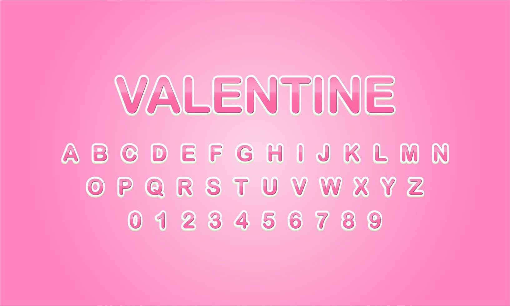 valentine style editable text effect vector