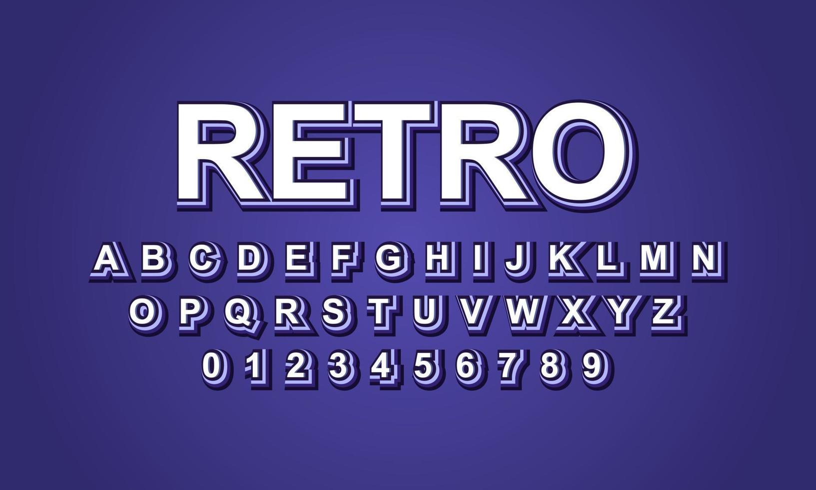 retro style editable text effect vector