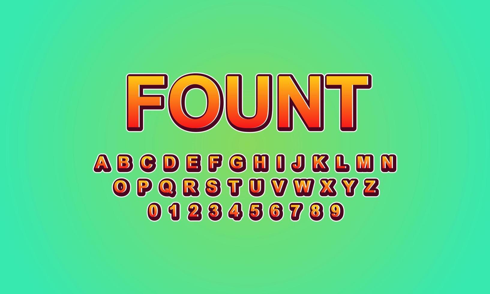 Editable text effect fount title style vector