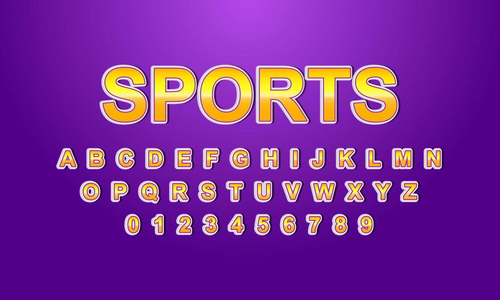 Editable text effect sports title style vector