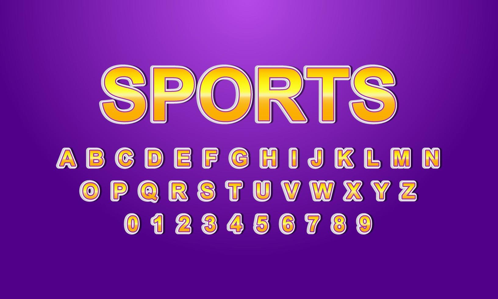 estilo de título deportivo de efecto de texto editable vector