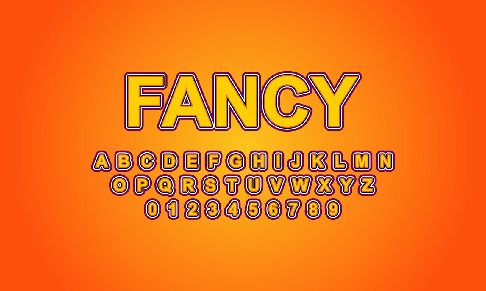 Editable text effect fanny title style vector