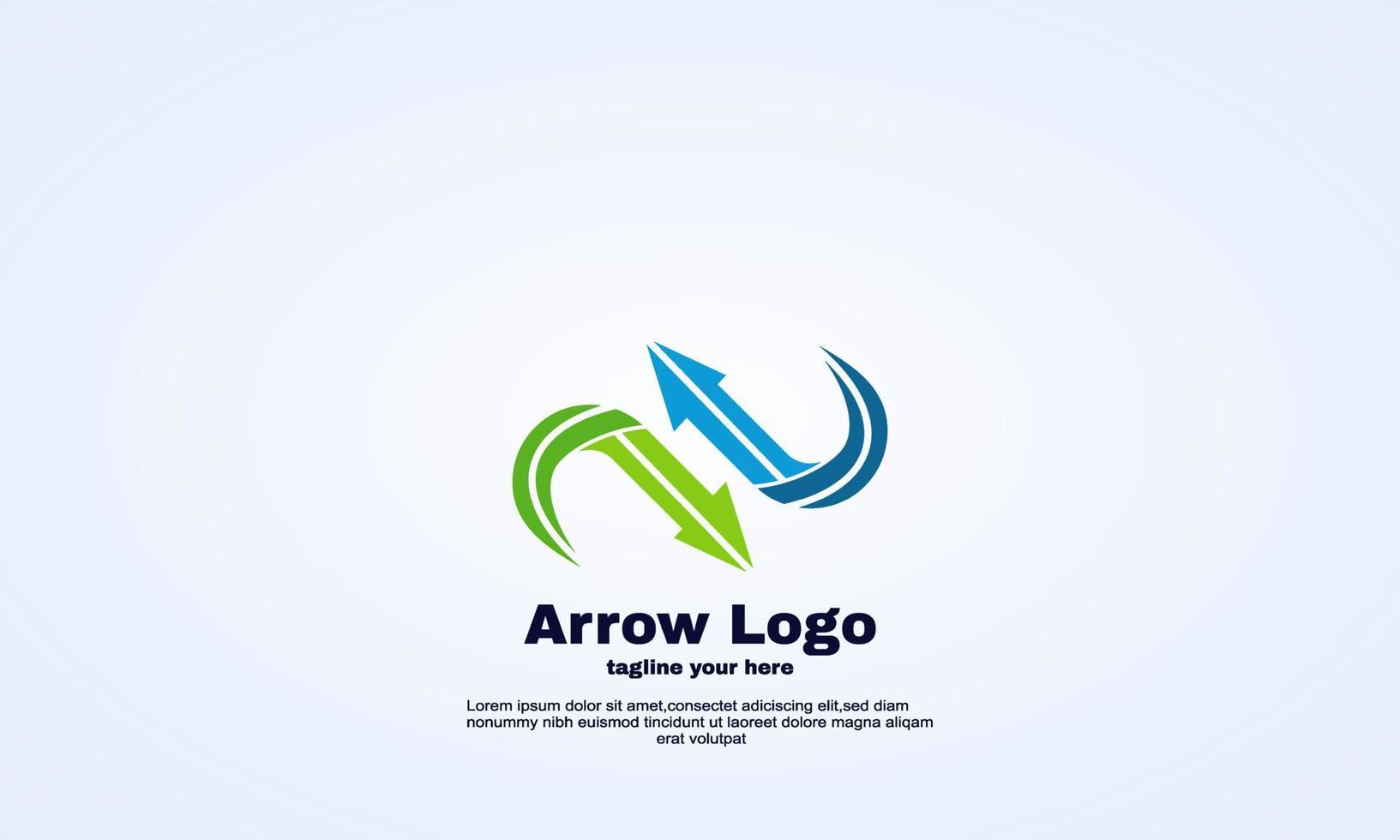 elegant idea arrow logo design template fast vector