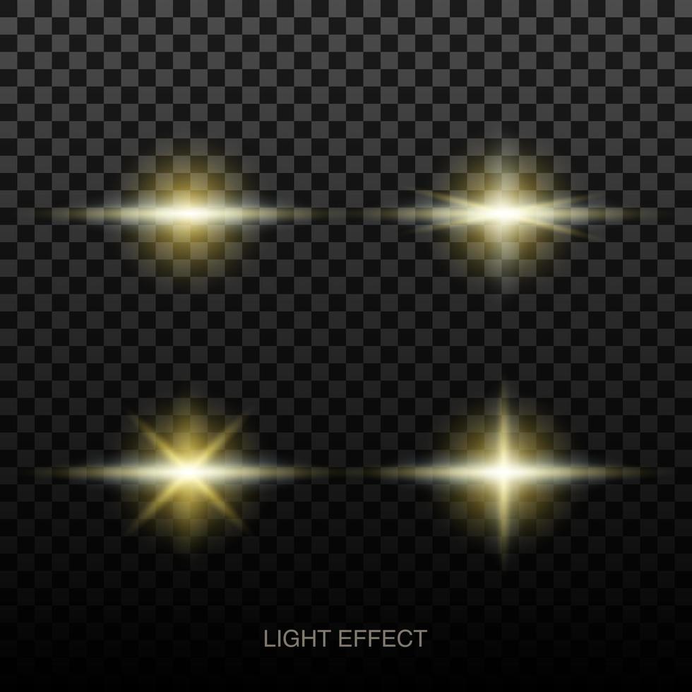 Lens flares and lighting effects, vector illustration