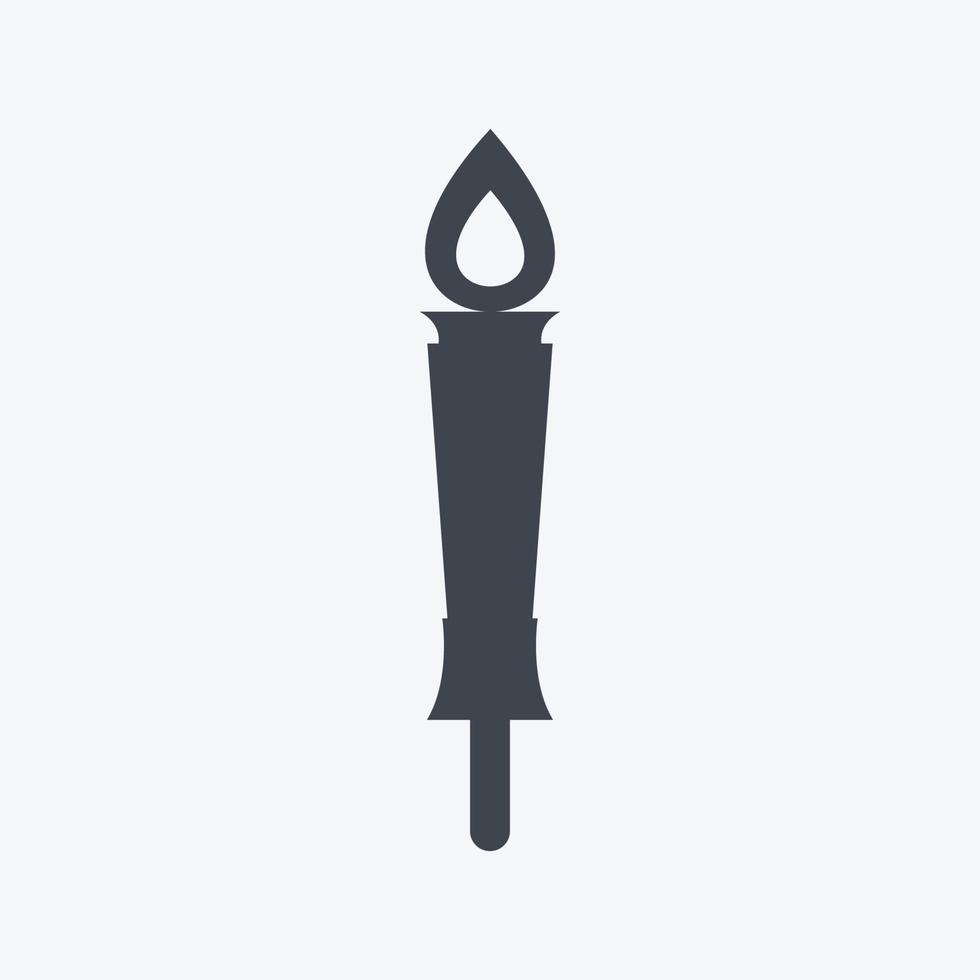 Icon Museum Torch - Glyph Style vector