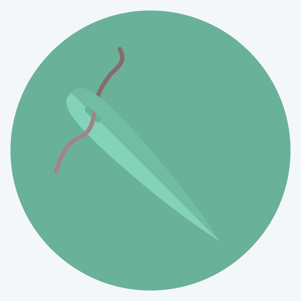 Needle Icon in trendy flat style isolated on soft blue background vector