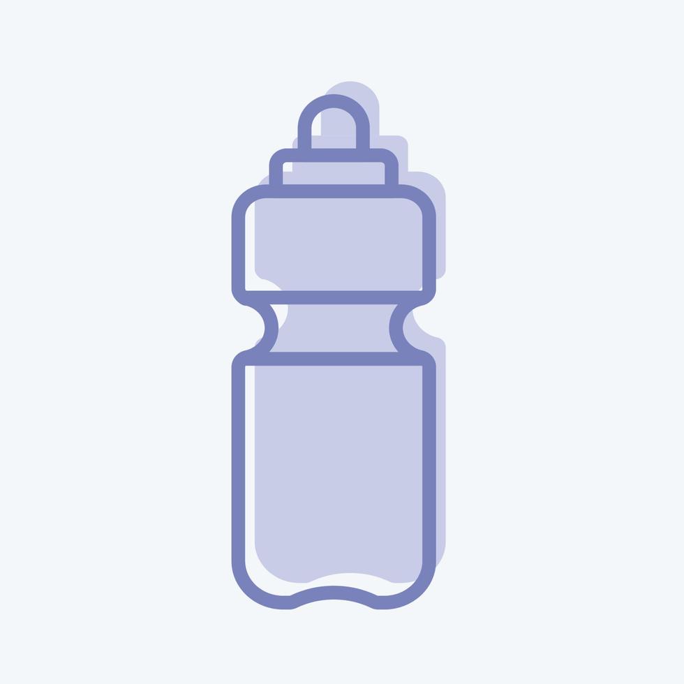 icono de botella de agua en estilo moderno de dos tonos vector