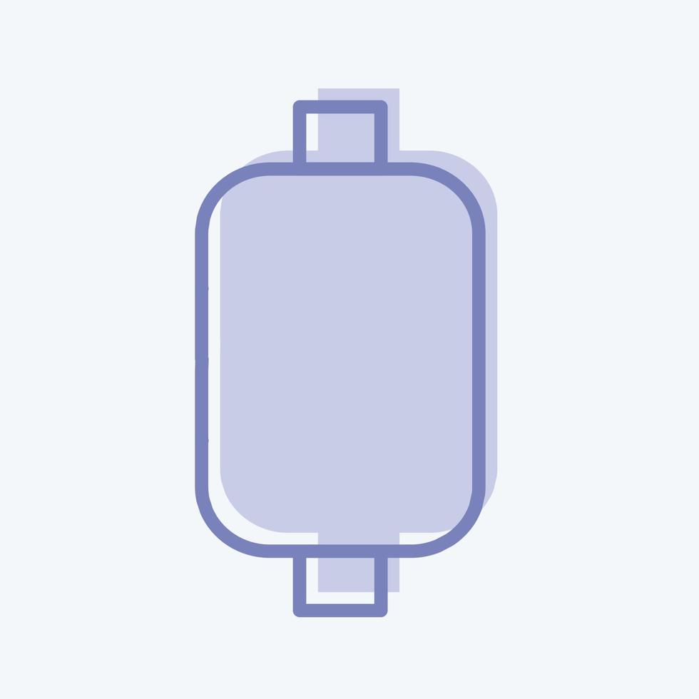 Thread Spool I Icon in trendy two tone style isolated on soft blue background vector