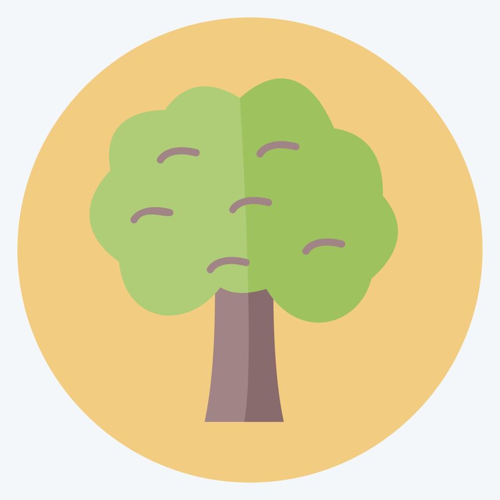 Tree Icon in trendy flat style isolated on soft blue background vector
