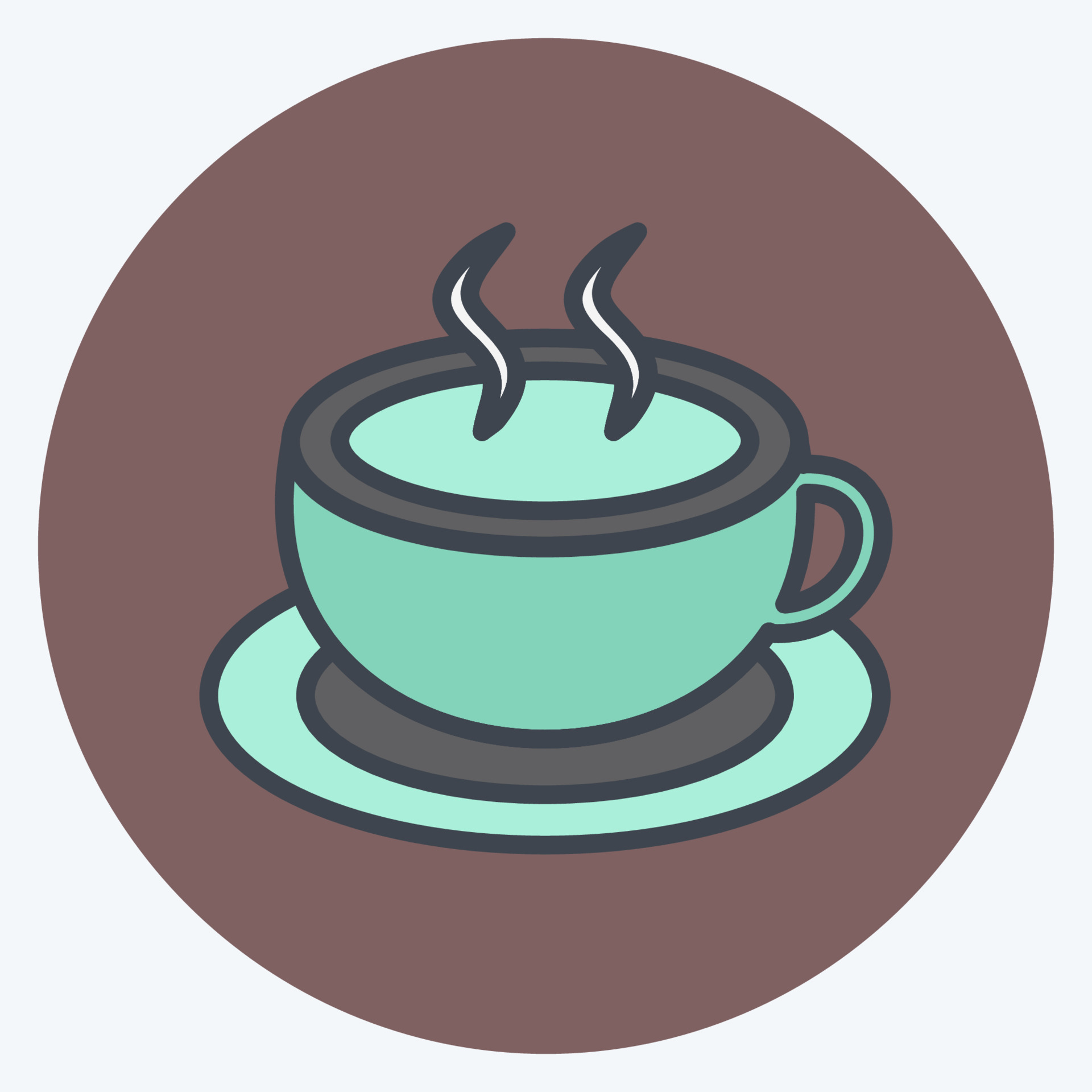 Coffee Cup Vector Icon Isolated on Transparent Background, Linear