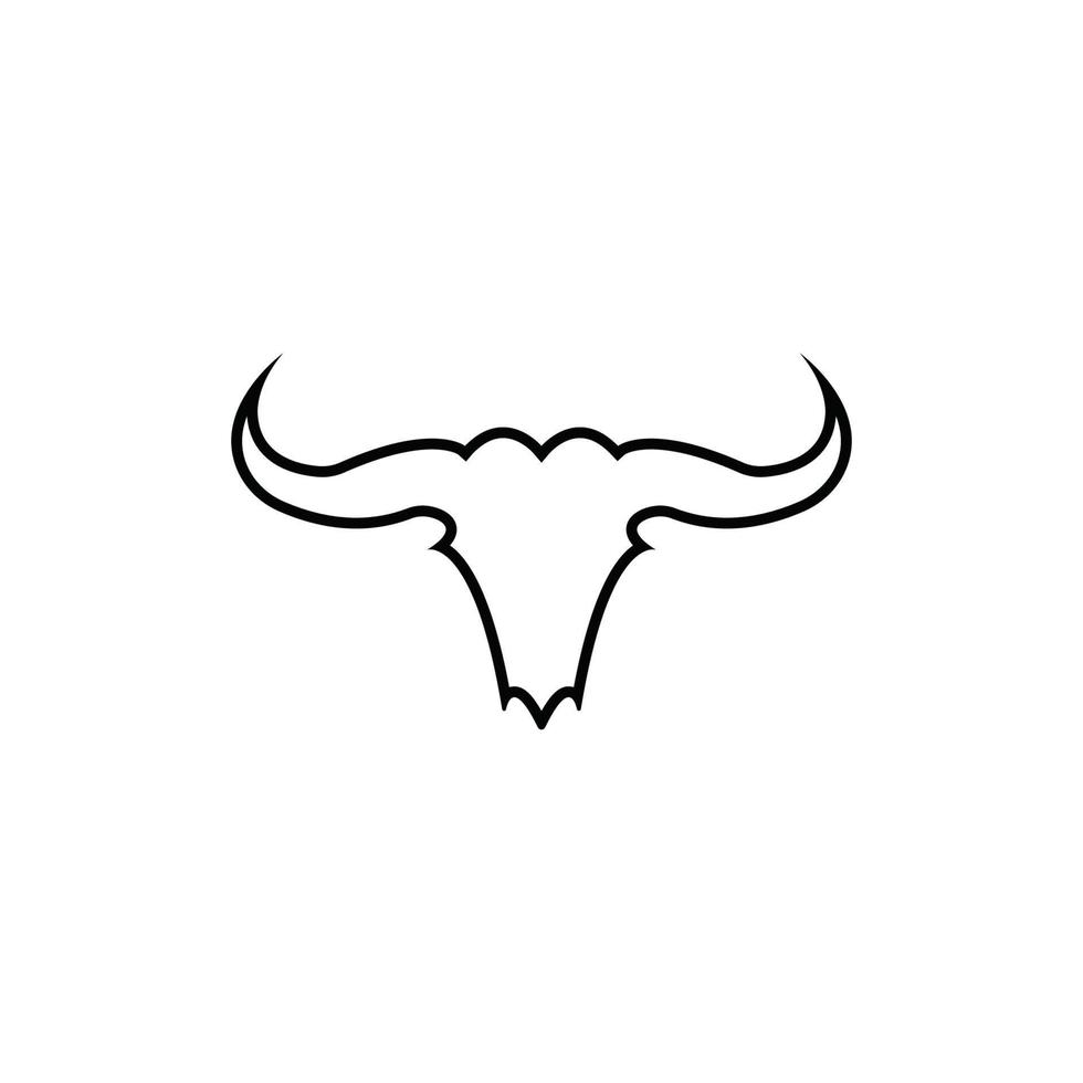 Bull horn logo and symbol template icons app vector