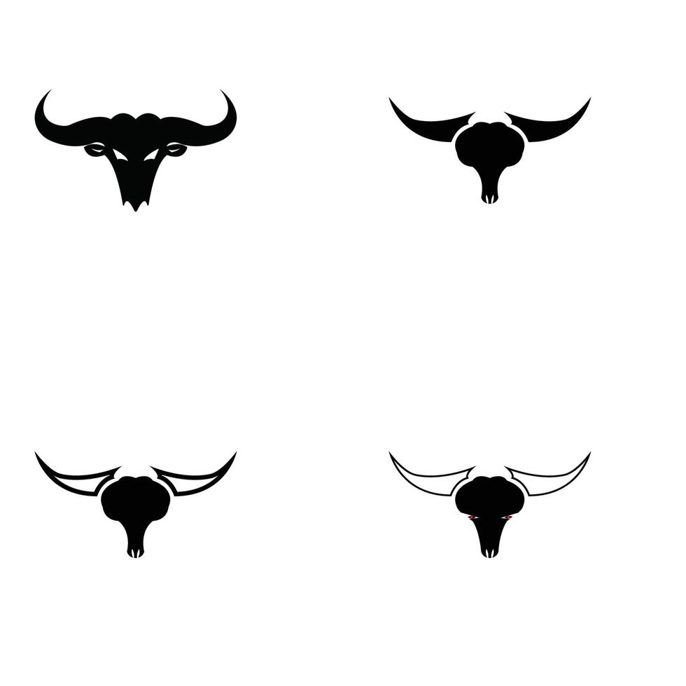 Bull horn logo and symbol template icons app vector