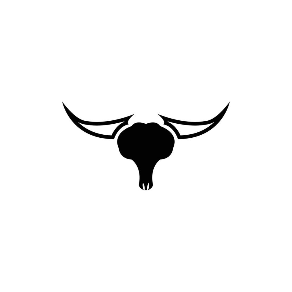 Bull horn logo and symbol template icons app vector