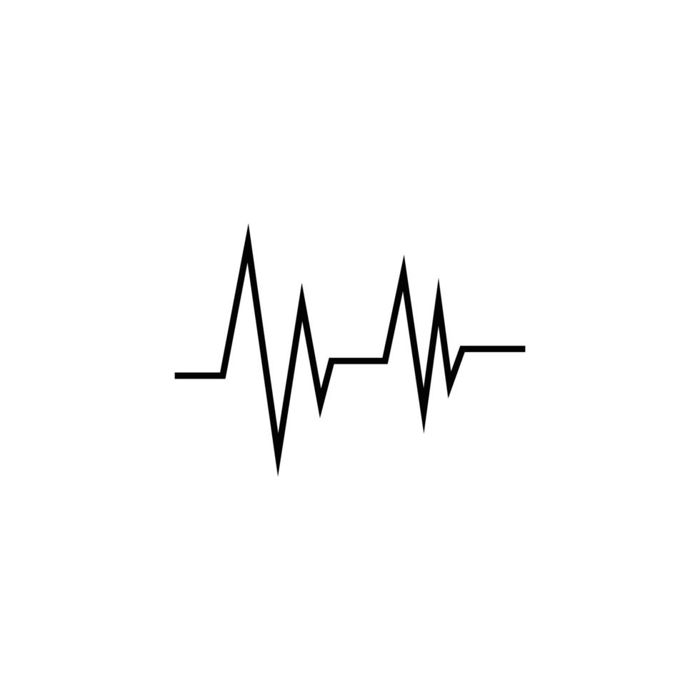 Hearbeat Pulse Icon Vector Illustration Logo Template