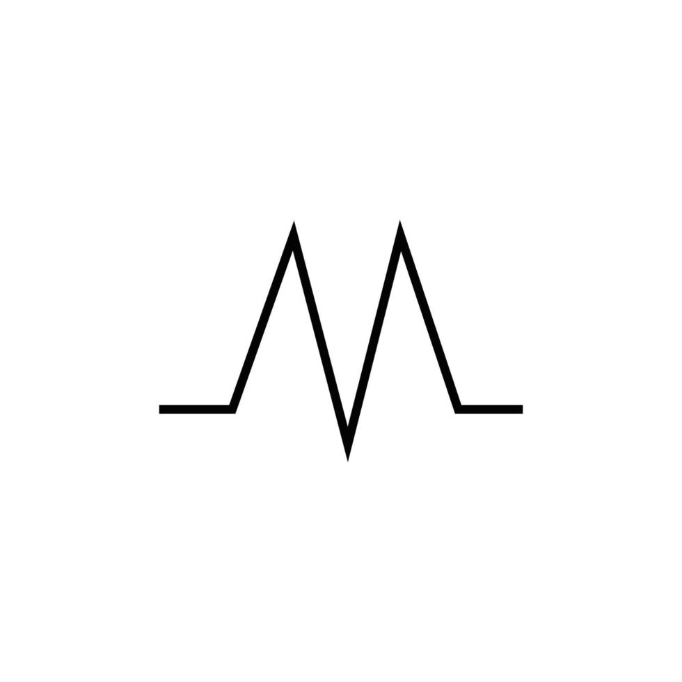 Hearbeat Pulse Icon Vector Illustration Logo Template