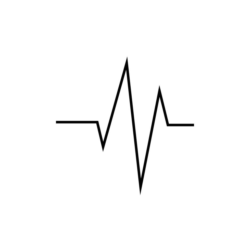 Plantilla de logotipo de ilustración de vector de icono de pulso de latido