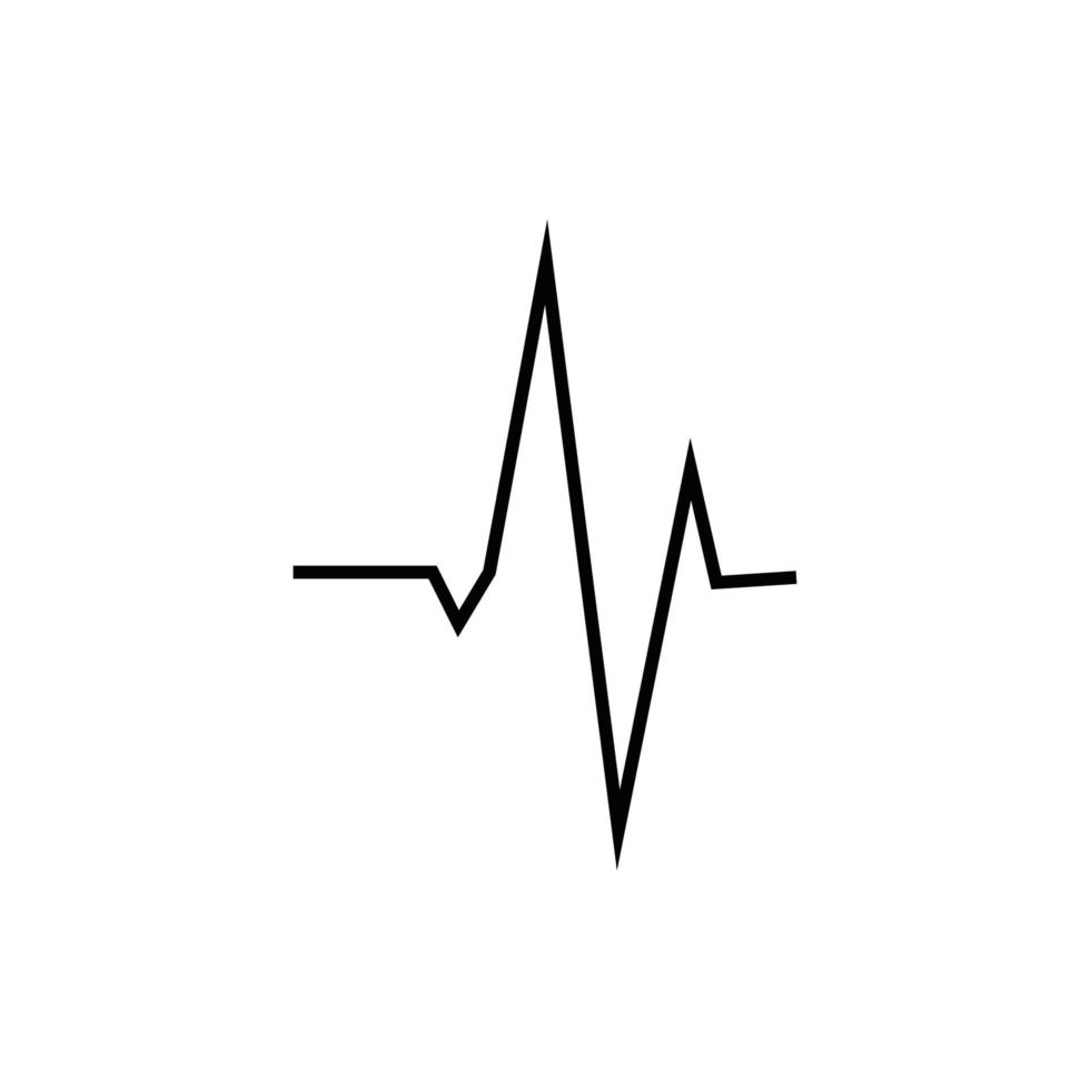 Hearbeat Pulse Icon Vector Illustration Logo Template