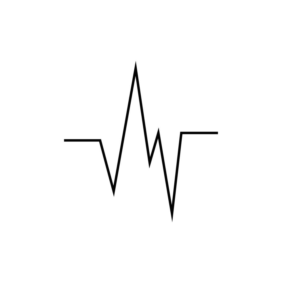 Hearbeat Pulse Icon Vector Illustration Logo Template