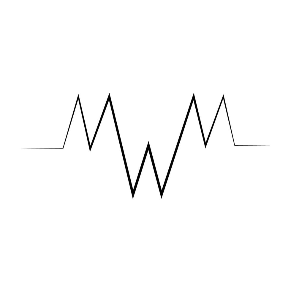 Hearbeat Pulse Icon Vector Illustration Logo Template