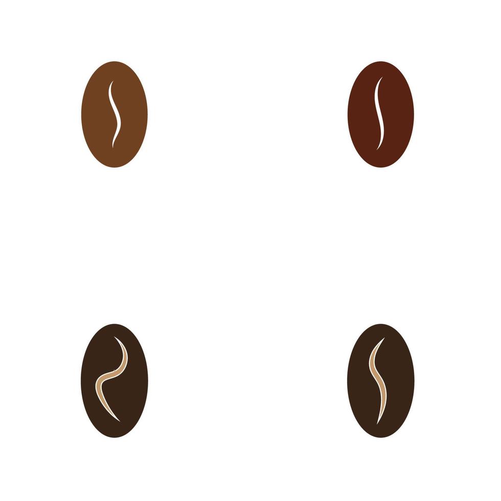 Plantilla de ilustración de vector de icono de grano de café