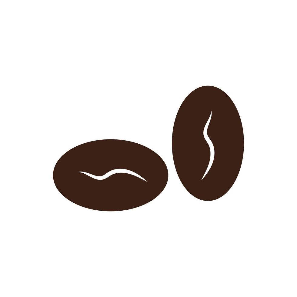 Plantilla de ilustración de vector de icono de grano de café