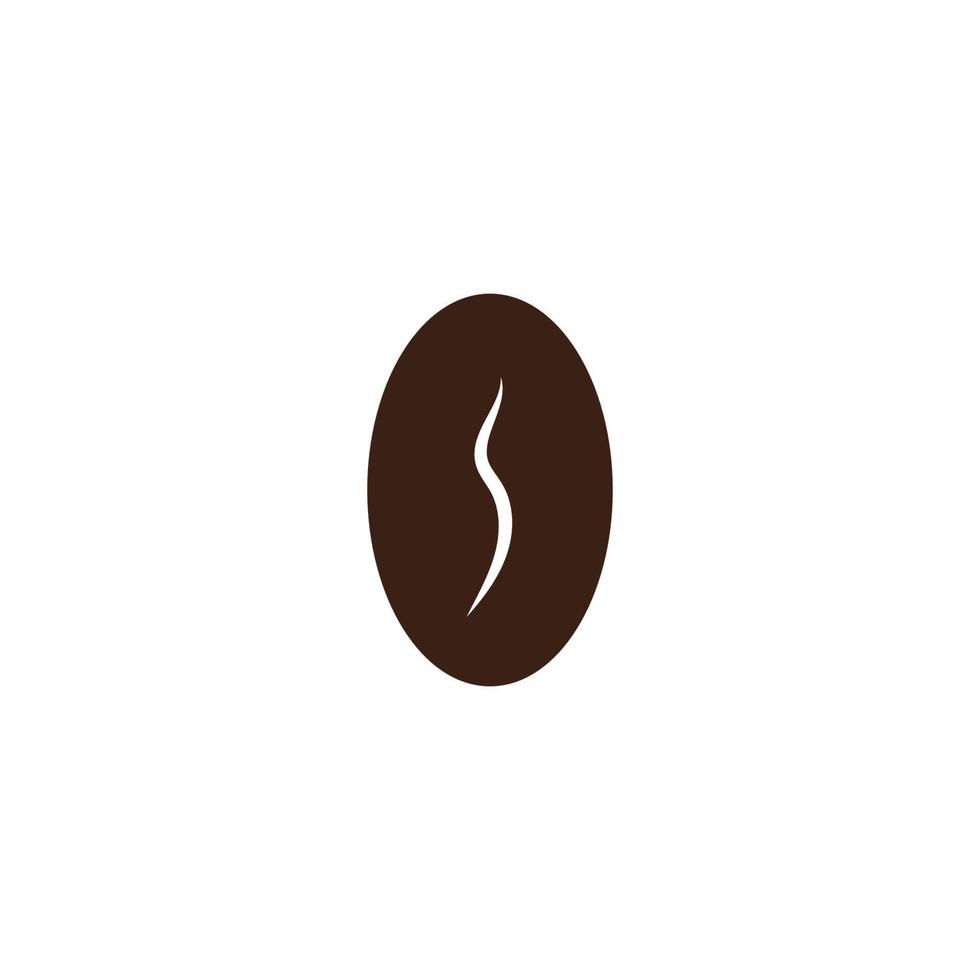 Plantilla de ilustración de vector de icono de grano de café