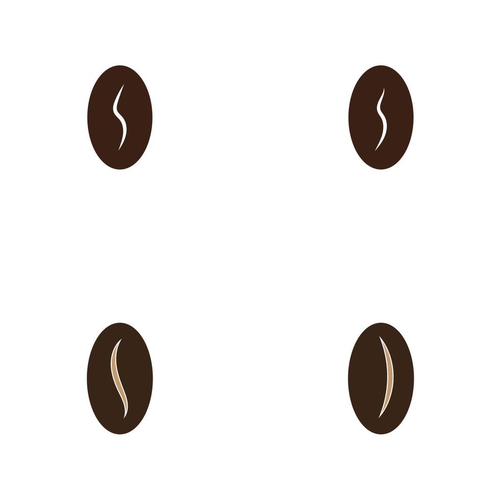 Plantilla de ilustración de vector de icono de grano de café